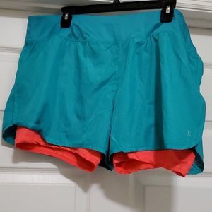 ❣️DANSKIN NOW teal / orange woman athletic shorts